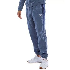 Reebok men's Light Weight Woven Track Pants East Coast Blue S